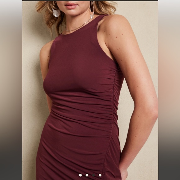 NWT Banana Republic Rouched Midi Dress - Picture 3 of 4